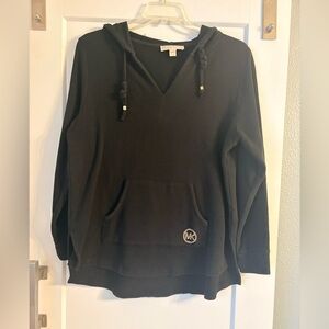 Michael Kors Black V-Neck Women's Sweater Hoodie